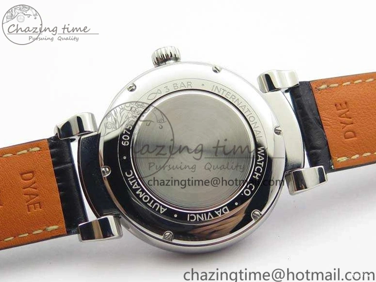 MIROTIME 0201 MoistureWicking Da Vinci IW356601 SS MKF 1:1 Best Edition Blue Dial On Black Leather Strap A 7233